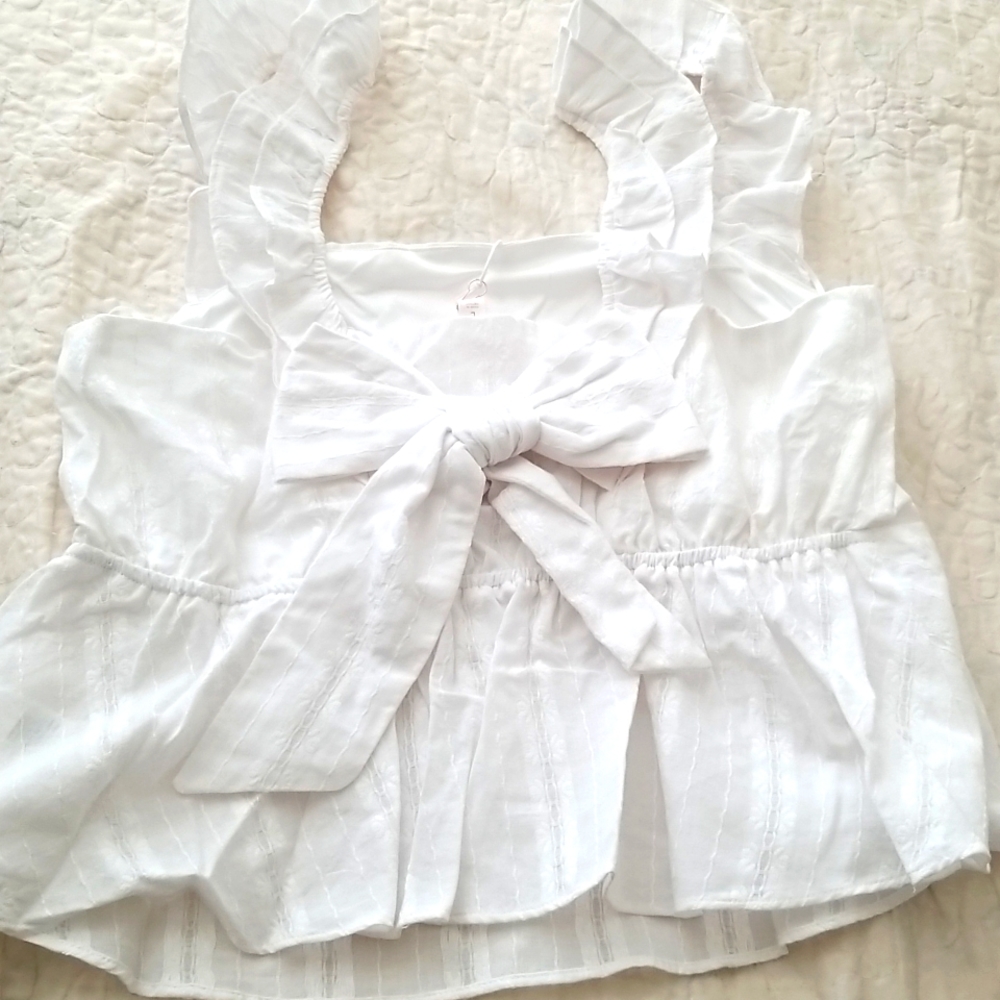 DONATED LC Lauren Conrad Ruffle Peplum Tank NWT DONATING 3/19 - Picture 2 of 6